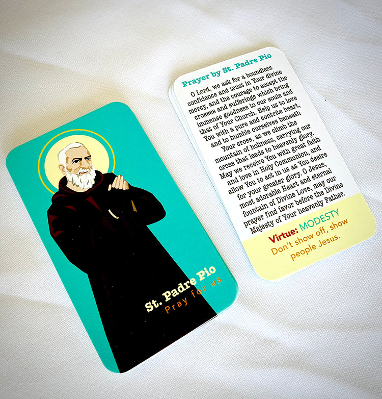 St. Padre Pio Prayer Cards – Party Like A Saint